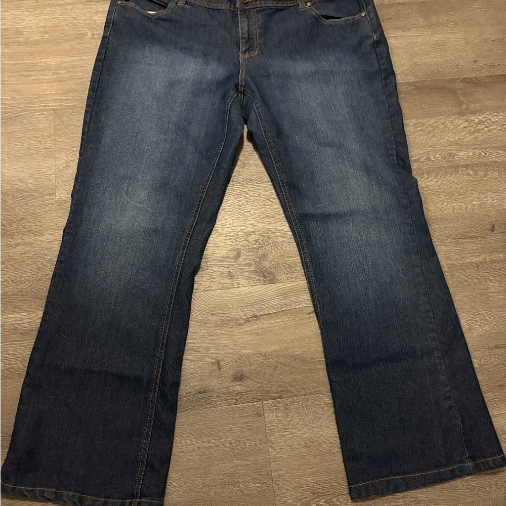 Stylish Dark Blue Flare Jeans for Women